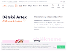Tablet Screenshot of detske-artex.cz